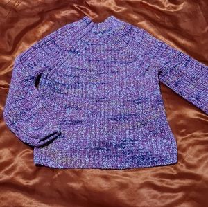 Pink Tweed Turtle Neck Sweater